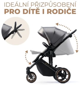 KINDERKRAFT - Kombinált babakocsi 2in1 PRIME 2 szürke