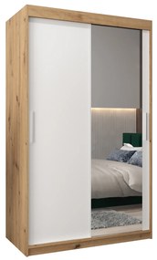 Ruhásszekrény 120 cm Toki 2 (artisan tölgy + matt fehér). 1064979