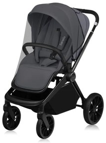 Lionelo - 3 az 1-ben kombinált babakocsi MIKA PLUS Grey Stone