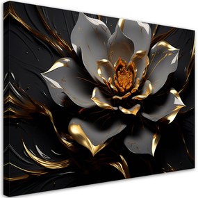 Gario Vászonkép Aranyszürke lótuszvirág Méret: 60 x 40 cm