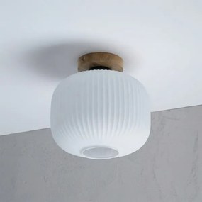 Mennyezeti lámpa HARMA WOOD 1xE27/15W/230V tölgy/fehér átm. 25 cm