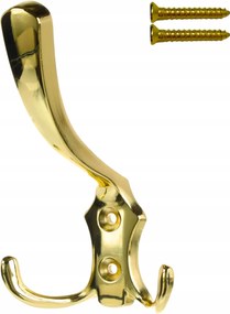 Fali akasztó fürdőszobába Arany akasztós 3 karos törölközőtartó