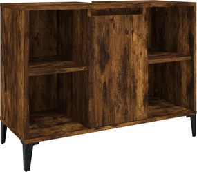vidaXL füstös tölgy színű szerelt fa mosdószekrény 80 x 33 x 60 cm