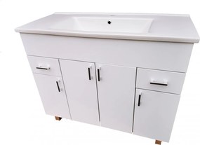 VivaStyle EKONOMIK PLUS 100 lábon álló fürdőszobabútor Sanovit SOFT 13100 mosdóval - 100 x 45,5 cm