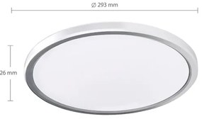 Solight WO826-LED Fürdőszobai mennyezeti lámpa ACATE 24W/230V 3000/4000/6000K átm. 29,3 cm IP54