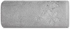Pamut karácsonyi törölköző finom ezüst hímzéssel szürke Šírka: 50 cm | Dĺžka: 90 cm