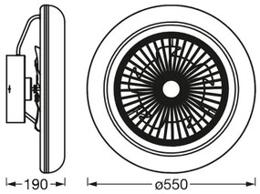 Ledvance -LED Dimmelhető lámpa ventilátorral SMART+ LED/35W/230V Wi-Fi + távirányító