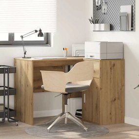 Sarokíróasztal 2 pcs kézműves tölgy 102 x 50 x 75 cm Faanyag