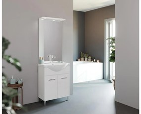 Smart 55cm-es két ajtós fürdőszobaszekrény + mosdó