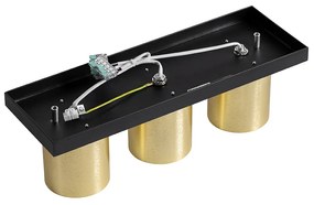 Modern mennyezeti reflektor fekete arannyal 3-lámpás - Tubo