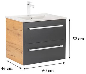 Vario Clam 60 alsó szekrény mosdóval
