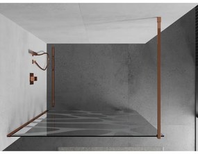 Mexen Kioto zuhanyparaván 120x200 cm 8 mm, rózsaszín arany, fehér mintás, 800-120-101-60-97