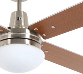 Lucci Air 210334 - AIRFUSION mennyezeti ventilátor 1xE27/60W fa/krom + DO