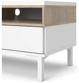 Fehér TV-állvány 156x48x48 cm Roomers – Tvilum