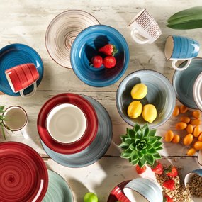 Mäser 6 db-os csészes készlet Bel Tempo 380 ml,piros