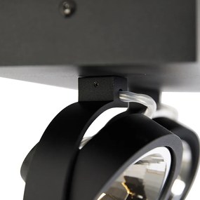 Design spotlámpa fekete állítható 2-lámpás - Go