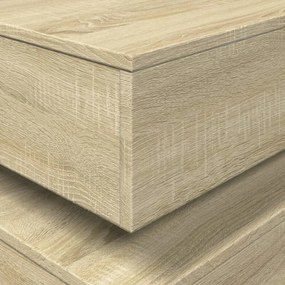 sonoma tölgy színű dohányzóasztal LED-lámpákkal 90x50x40 cm