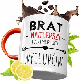 Narancssárga Bögre Testvérnek Ajándékba, fényképes nyomattal