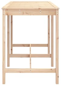 tömör fenyőfa kerti asztal 159,5 x 82,5 x 110 cm