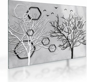 Absztrakt kép a fák (üvegen) (70x50 cm)
