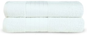 Fehér frottír pamut fürdőlepedő szett 2 db-os 70x140 cm – Good Morning