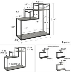 Weston fekete virágtartó állvány - Novogratz