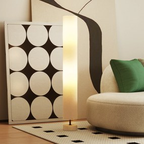 HOMCOM Modern Floor Lamp Vászon Lámpaernyővel, Lábkapcsolóval, 2 x E27 Izzótartóval, Nappali, Hálószoba, Iroda, 120 cm, Szürke | Aosom