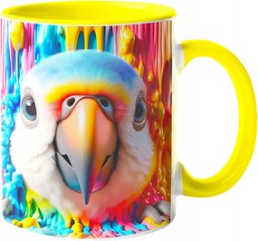 Látványos Bögre Vicces Papagáj Csodálatos Színek "3D hatás" Doboz 330ml.