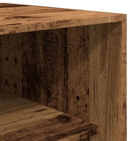 antik fa színű szerelt fa ruhásszekrény 80 x 50 x 200 cm