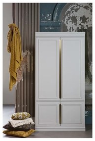 Világosszürke borovi fenyő ruhásszekrény 110x215x62 cm Organize – WOOOD