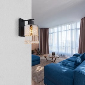 Globo 15884W - Fali lámpa HENDRY 1xE27/60W/230V fekete