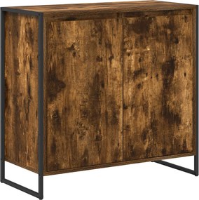 vidaXL Oldalsó szekrény Füstös tölgy 79 x 36 x 75 cm Faanyag