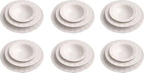 18 részes porcelán étkészlet fehér