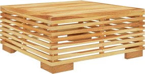 vidaXL tömör tíkfa kerti dohányzóasztal 69,5 x 69,5 x 31 cm