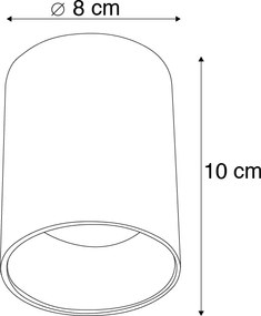 4 darabos modern, felületre szerelhető spotlámpa szett fehér GU10 50mm - Ronda