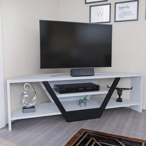 TV szekrény Sares - White, Black