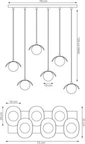 Emibig modern függeszték ritual fehér emi1584/6