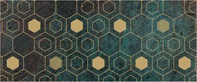 Fali tapéta Panorámával Geometrikus hexagonok 250x104
