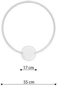 Thoro TH.222 - LED mennyezeti lámpatest RIO LED/21W/230V CRI98 3000K átm. 55 cm arany