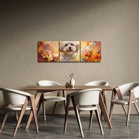 Kép - Boldog kutya (órával) (90x30 cm)
