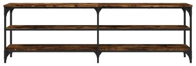 füstös tölgy színű szerelt fa TV-szekrény 160x30x50 cm