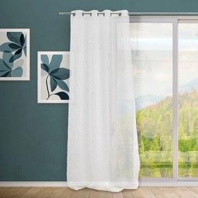 Fehér-ezüstszínű fényáteresztő függöny 140x260 cm Pucka – Casa Selección