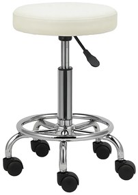 VASHOME szépségszalonbeli szék, fodrász szék kerekekkel, fehér