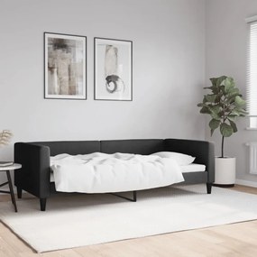 fekete szövet kanapéágy 90 x 200 cm
