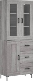 vidaXL szürke sonoma szerelt fa magasszekrény 69,5 x 34 x 180 cm