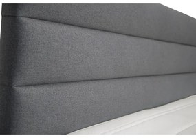 NEW BOLERO kárpitozott ágy 160x200 cm, tárolóhellyel, matracokkal és fedőmatracokkal, szürke