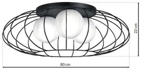 Mennyezeti lámpa KRONOS 3xE14/40W/230V