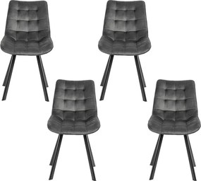 AVENBERG NOLA Étkezőszék szett - 4db, szürke