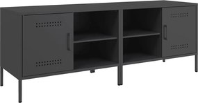 vidaXL 2 db fekete acél TV-szekrény 68 x 39 x 50,5 cm
