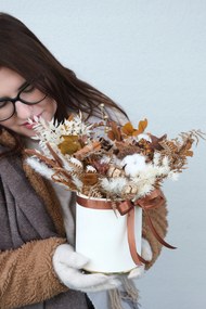 Flowerbox Natural Christmas szárított és stabilizált virágokból